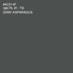 #4C514F - Gray Asparagus Color Image